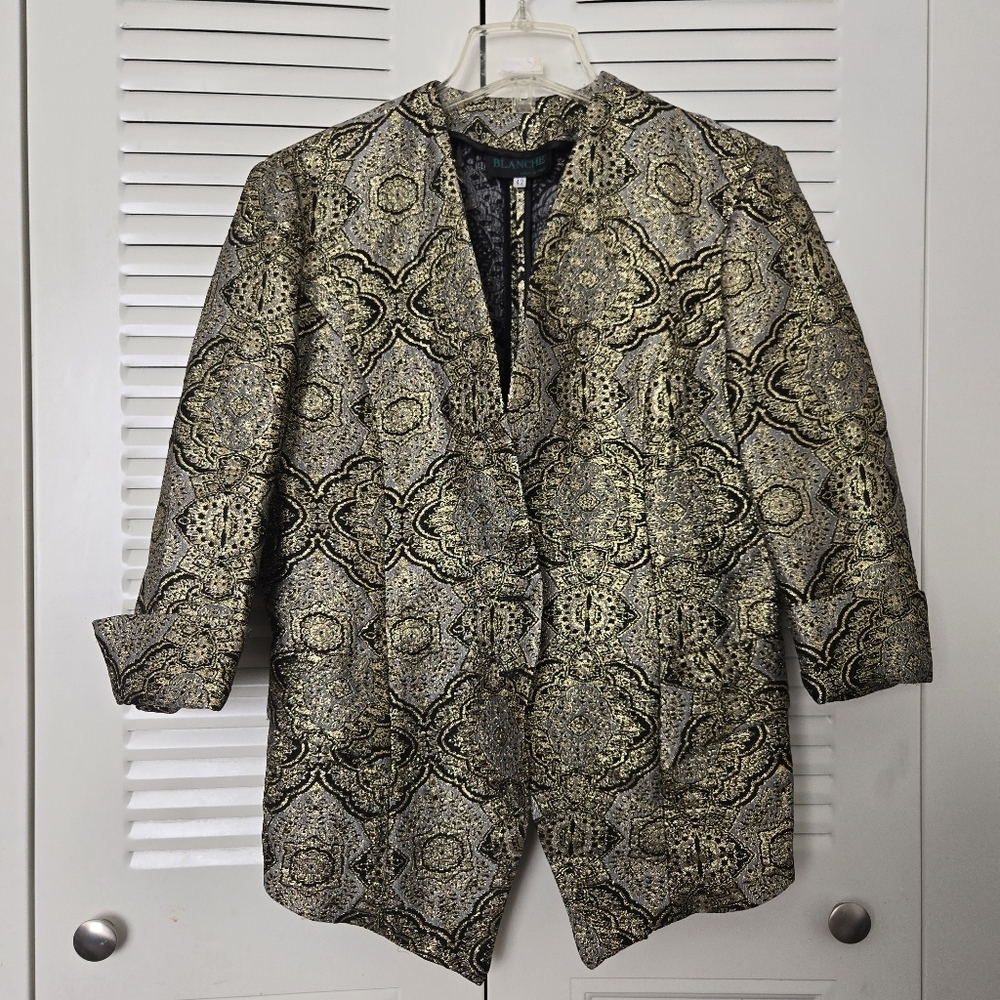 Elegant Women's Blazer Blanche Made In Italy Size 42